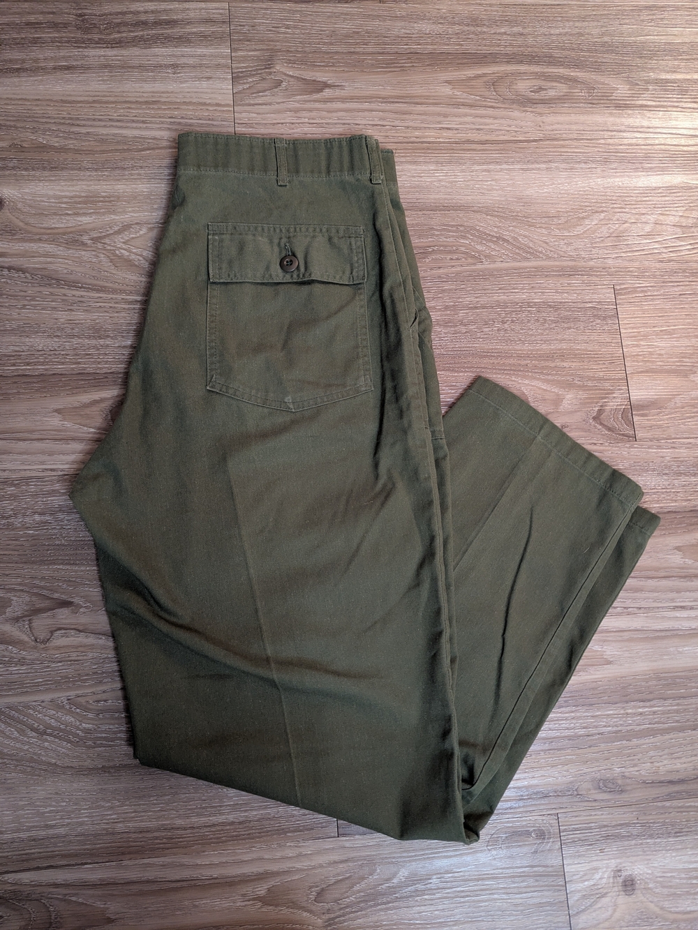 Vintage OG-107 Military Fatigue Olive Green Pants 38